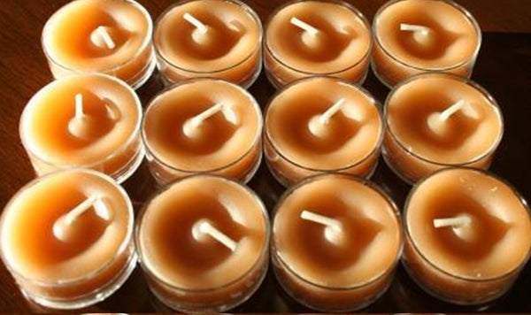 PartyLite Tealight Candles - 1 Box - 1 Dozen Tealights - 12 CANDLES CARAMEL PEAR