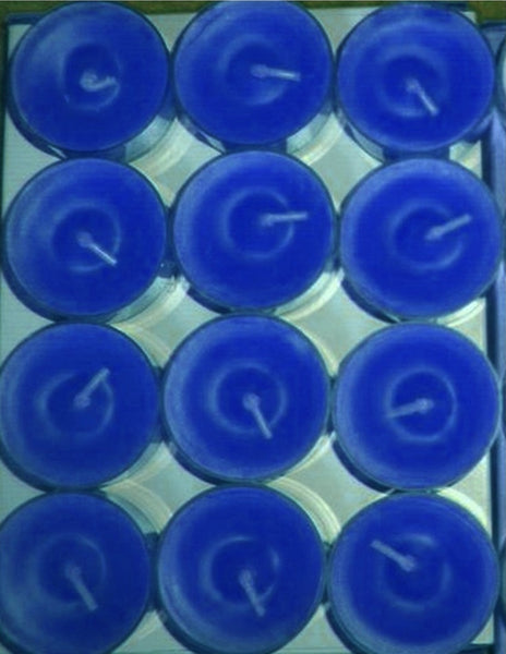 PartyLite Tealight Candles - 1 Box - 1 Dozen Tealights - 12 CANDLES TWILIGHT SEA BLUE