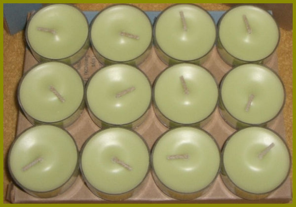 PartyLite Tealight Candles - 1 Box - 1 Dozen Tealights - 12 CANDLES ZEN THYME