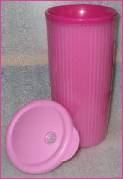 Tupperware 24-oz Insulated SEALED Tumbler Hot Cold On-the-Go Travel AQUA TEAL & STRAW