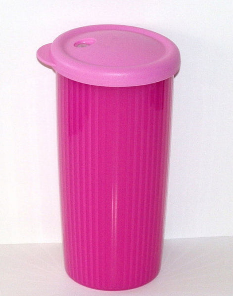 Tupperware 24-oz Insulated SEALED Tumbler Hot Cold On-the-Go Travel AQUA TEAL & STRAW
