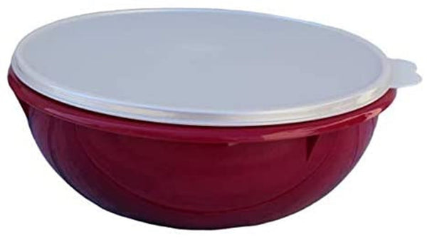 TUPPERWARE FIX N MIX 26-c EXTRA LARGE MIXING SERVING MERLOT BOWL W/ WINE SEAL