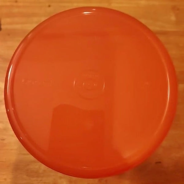 TUPPERWARE 2-C BIG WONDERS BOWL 4 RUBINE BOWLS w/ SNOW WHITE TABBED SEALS - Plastic Glass and Wax ~ PGW
