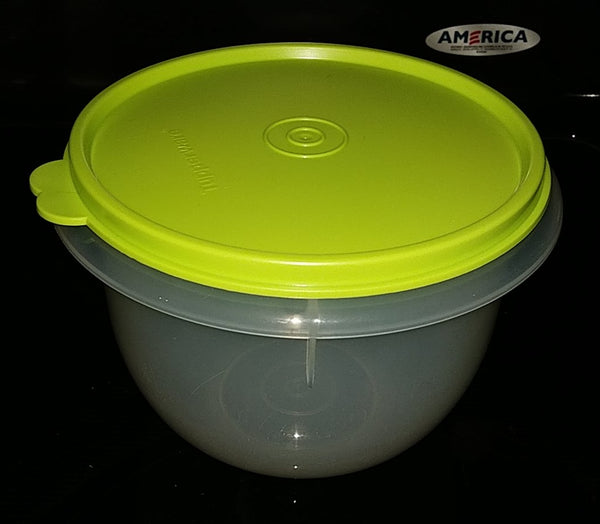 TUPPERWARE 3 Flat Bottom 4-cup SHEER BASE Mixing Bowls w/ TEAL, SALSA & LILAC Seals