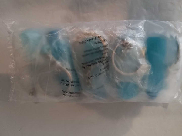 TUPPERWARE 5 Mini ECO AQUA MINI WATER BOTTLE BLUE Key Chains NEW