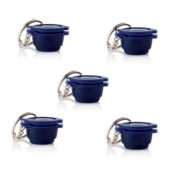 TUPPERWARE 5 RARE Mini MULTI SMART COOKER Key Chain ROYAL BLUE NEW