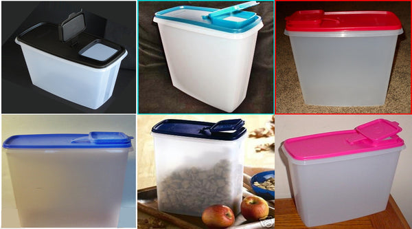 TUPPERWARE MODULAR MATES SUPER CEREAL STORER Keeper Container 20-c BOLD N BLUE