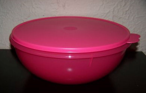 TUPPERWARE FIX N MIX 26-c EXTRA LARGE MIXING SERVING MERLOT BOWL W/ WINE SEAL