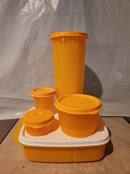 Tupperware 5pc Lunch-It Divided Dish 16-oz Tumbler Snack Cup Mini Midget & Smidget