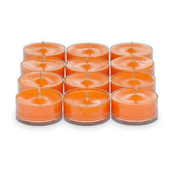 PartyLite Tealight Candles - 1 Box - 1 Dozen Tealights - 12 CANDLES ORANGE ZEST