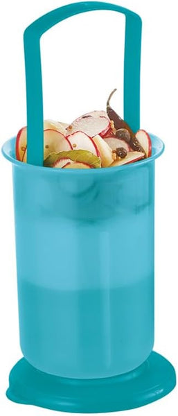 TUPPERWARE SET OF TWO 3-Pc SMALL ROUND Pick-A-Deli 2-cup Container ea. E-Z LIFT Strainer NEW