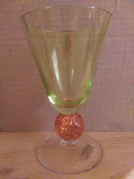 SOUTHERN LIVING AT HOME SHORT TANGO COLORED GLASS STEMWARE SET / 4 8-oz ea