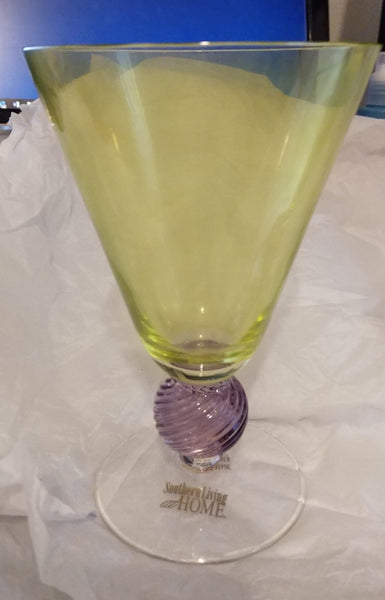 SOUTHERN LIVING AT HOME SHORT TANGO COLORED GLASS STEMWARE SET / 4 8-oz ea