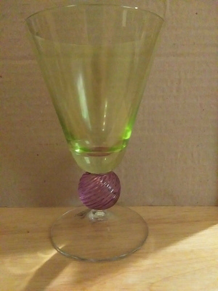 SOUTHERN LIVING AT HOME SHORT TANGO COLORED GLASS STEMWARE SET / 4 8-oz ea