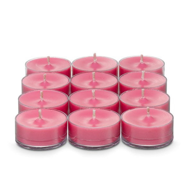 PartyLite Tealight Candles - 1 Box - 1 Dozen Tealights - 12 CANDLES WILD STRAWBERRY