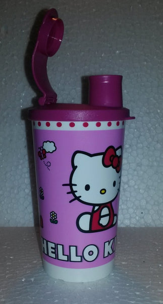 TUPPERWARE 4-Pc HELLO KITTY Lunch Set 11-oz Flip Top Tumbler - 1 Lg - 2 Sm Packables