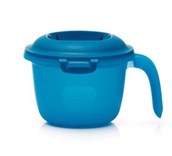 Tupperware Microwave Mini 2.5-cup Rice Maker / Cooker  / Steamer in Peacock Blue / Lime Insert