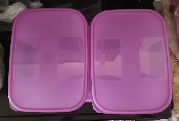 TUPPERWARE SET/3 FREEZER MATES 1 MEDIUM DEEP 2 SMALL DEEP STORAGE CONTAINERS