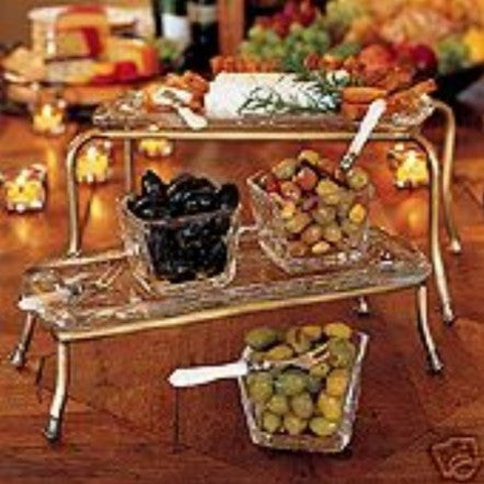 SOUTHERN LIVING @ HOME WH MOUNT VERNON PINE SPRIG TRAY GREEN RECTANGLE SERVING