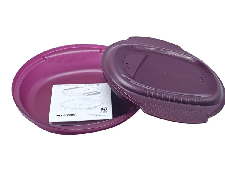 Tupperware MICROWAVE ROUND HEALTHY DELIGHT COOKER DISH / CONTAINER NEW