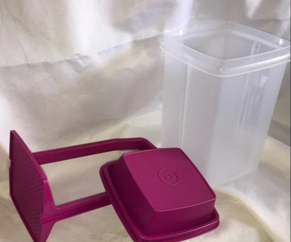 TUPPERWARE 3-Pc Pick-A-Deli 8.5-cup Refrigerator Pickle Celery Container Strainer RADISH / RHUBARB