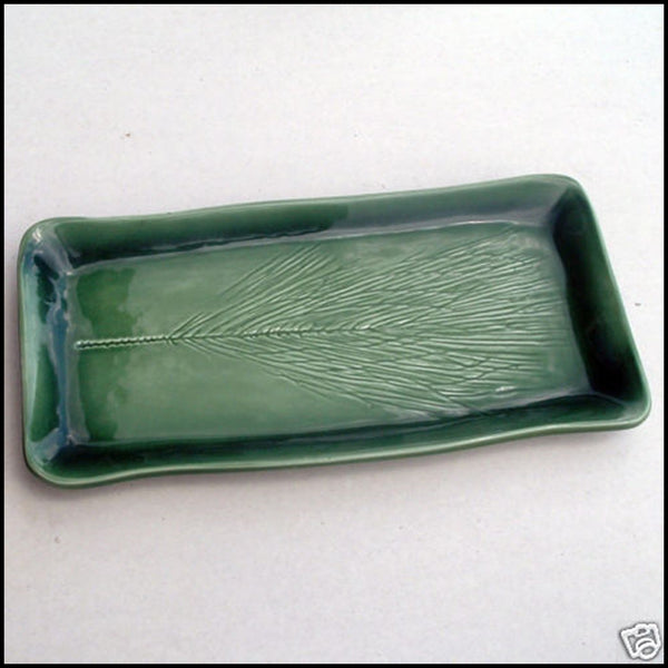 SOUTHERN LIVING @ HOME WH MOUNT VERNON PINE SPRIG TRAY GREEN RECTANGLE SERVING