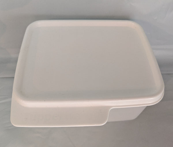 TUPPERWARE 1 SMALL KEEP TABS STORAGE KEEPER CONTAINER w/ SNOW WHITE TABBED SEAL