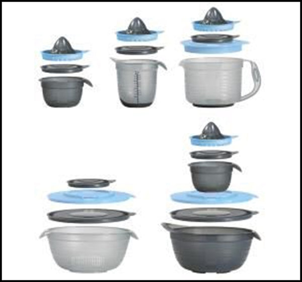 TUPPERWARE Prep Essentials Acrylic Measuring Cup 2+ cups / 500mL Cosmos Gray Silicone