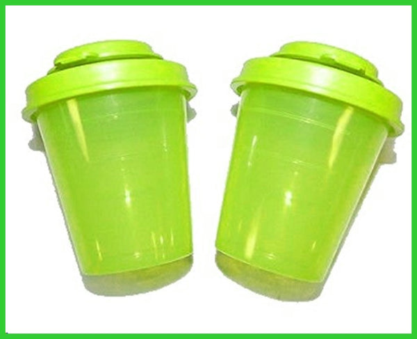 TUPPERWARE TUPPER MINI MIDGET SALT & PEPPER SHAKER SET MULBERRY COLOR