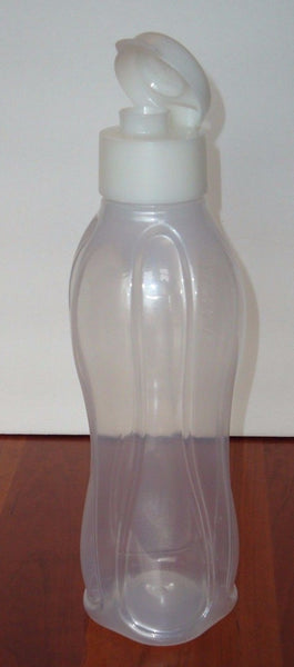 Tupperware 36-oz / 1L ECO WATER BOTTLE TUMBLER SHEER SNOW WHITE FLIP TOP SPOUT