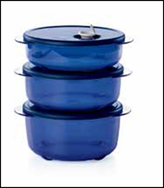 Tupperware Vent N Serve VNS MICROWAVE SMALL ROUND 2.5-c / 600mL COSMOS BASE RED VENT