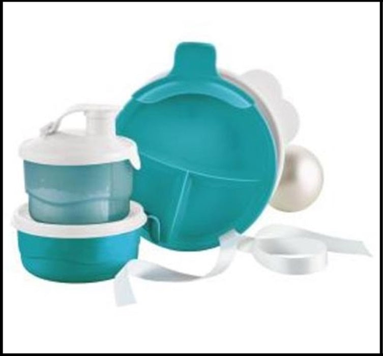 Tupperware Food Storage Baby Feeding Set Blue/Orange/Green