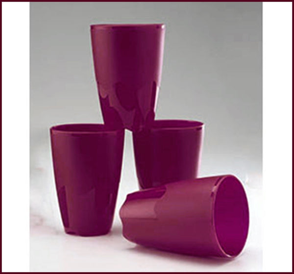 Tupperware 18 OZ OPEN HOUSE NESTING TUMBLERS SET OF FOUR (4) SELECT FROM RARE COLORS - Plastic Glass and Wax ~ PGW
