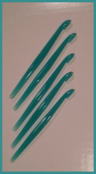 Tupperware 5 COLORED MULTI-PURPOSE ORANGE GRAPEFRUIT CITRUS PEELERS - COOL AQUA BLUE - Plastic Glass and Wax