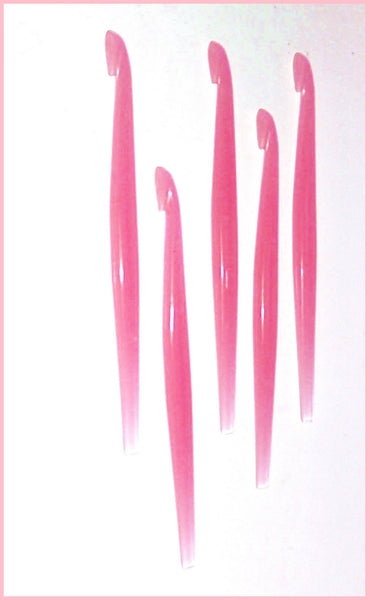 Tupperware 5 COLORED MULTI-PURPOSE ORANGE GRAPEFRUIT CITRUS PEELERS - PINK - Plastic Glass and Wax