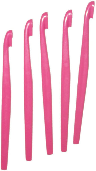 Tupperware 5 COLORED MULTI-PURPOSE ORANGE GRAPEFRUIT CITRUS PEELERS - PINK - Plastic Glass and Wax