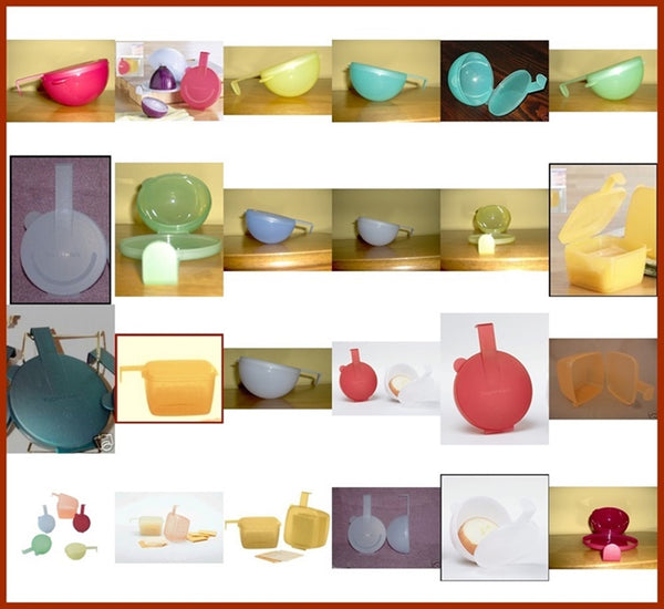 TUPPERWARE Avocado Shaped TEAL Refrigerator Locker Hinged Novelty Keeper