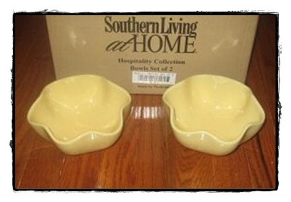 Southern Living GAIL PITTMAN HOSPITALITY POTTERY PASTA BOWLS CREAM IVORY SET of 2
