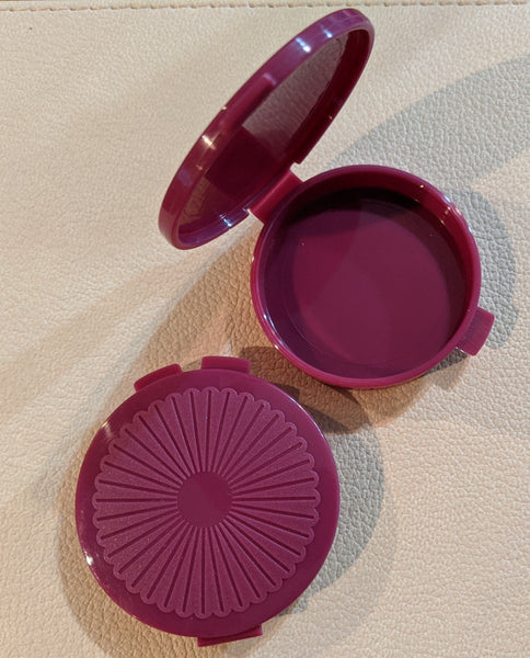 Tupperware Lot of 2 COLORED CLAM SHELL PILL COIN KEEPER NOVELTY GADGET PICK COLOR