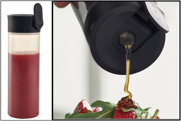 TUPPERWARE 1 COUNTERSCAPING LIQUID SQUEEZE 850 mL BOTTLE CONTAINER w/ 1-TOUCH BLACK SEAL