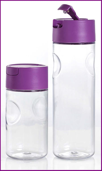 TUPPERWARE 1 LARGE & 1 MEDIUM SET / 2 COUNTERSCAPING LIQUID CONTAINER RADIANT ORCHID - PURPLE