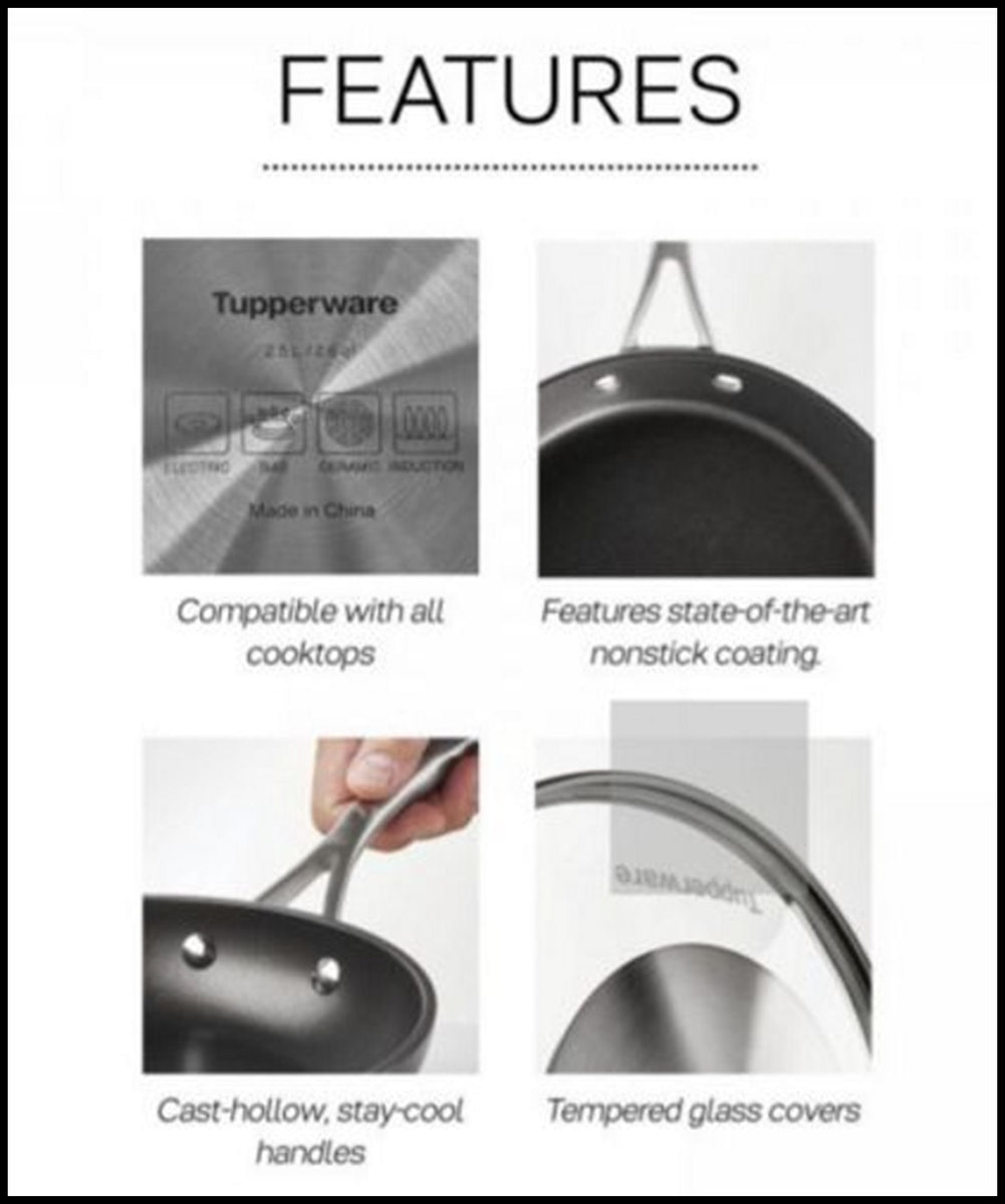 TUPPERWARE CHEF SERIES II PROFESSIONAL COOKWARE 11-PIECE