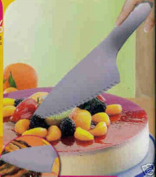 Tupperware 2 MULTI-PURPOSE NOVELTY CUT N SERVE / CAKE SLICE SERVERS 1 WHITE / 1 TEAL