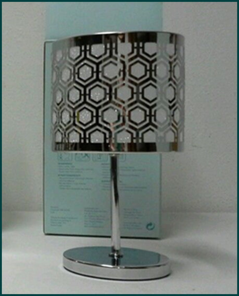 PARTYLITE ENCHANTED CELEBRATION SILVER MESH METAL TEALIGHT VOTIVE HURRICANE HOLDER