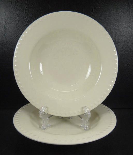 Southern Living GAIL PITTMAN HOSPITALITY POTTERY PASTA BOWLS CREAM IVORY SET of 2