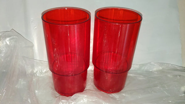 Tupperware Preludio ACRYLIC Watercolor DELUXE TUMBLERS Set/2 BLACK 400mL / 14-oz