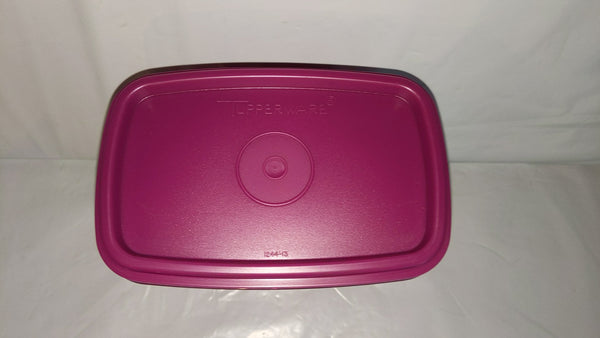 TUPPERWARE 2 PURPLE Purplicious Shelf Saver 800mL Rectangle Storage Containers Keepers w/ Seals