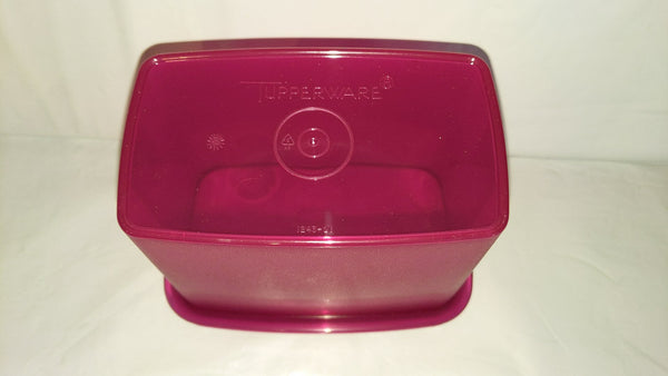 TUPPERWARE 2 PURPLE Purplicious Shelf Saver 800mL Rectangle Storage Containers Keepers w/ Seals