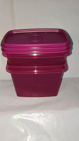 TUPPERWARE 1 PURPLE Purplicious Shelf Saver 800mL Rectangle Storage Container Keeper w/ Seal