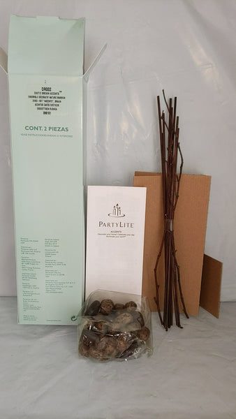 PartyLite EXOTIC BROWN & PURE GREEN ACCENTS DECORATIVE ADDITIONS FOR FLORAL / CANDLE ARRANGEMENTS